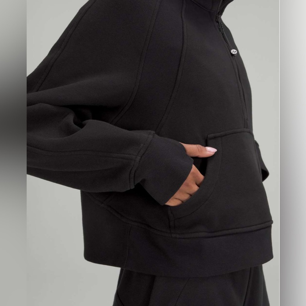 NWOT Lululemon Scuba Oversized Funnel Neck Shirt Black - Picture 2 of 8
